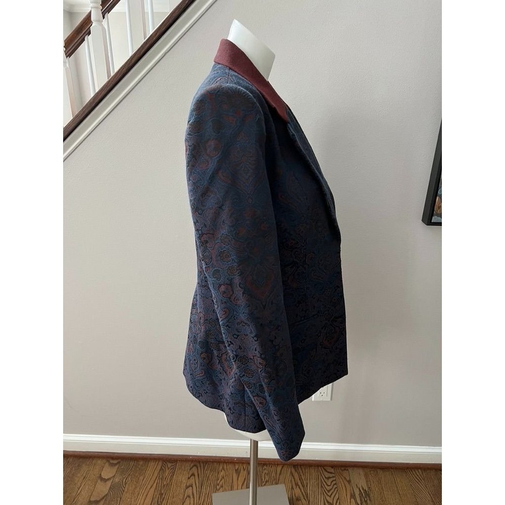 Kobi Halperin paisley plaid print blazer size M - Picture 3 of 3